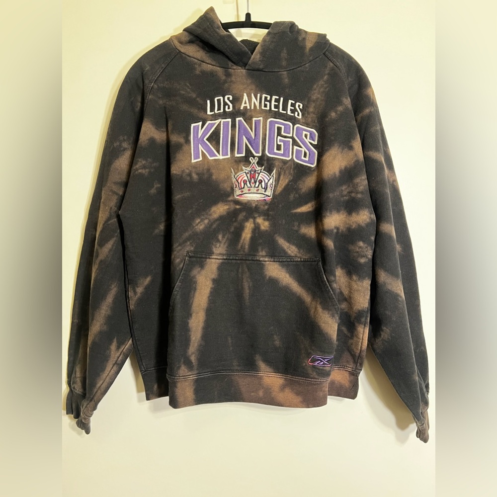 The Vintage Twin Reebok Hockey Vetement Face Off Los Angeles Kings Hoodie
